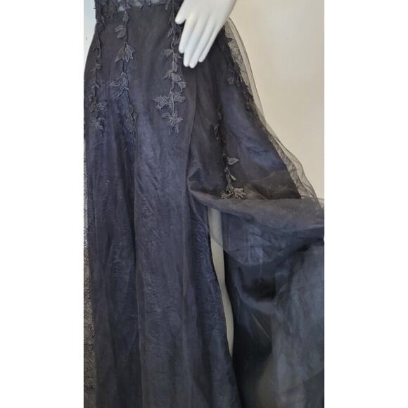 NWT Black Formal Gown Prom Dress Wedding Party Bridesmaid MOTB - Picture 14 of 15